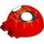 LEGO rouge Dome 6 x 6 x 3 avec Charnière Stubs avec Spiderman Affronter (50747 / 106854)