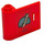 LEGO rouge Porte 1 x 3 x 2 La gauche avec Phone Receiver Autocollant avec charnière creuse (92262)