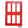 LEGO Red Door 1 x 4 x 5 Right with 6 Panes (73312)