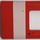 LEGO rouge Porte 1 x 4 x 5 Train La gauche avec blanc Stripe (4181)