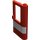 LEGO rouge Porte 1 x 4 x 5 Train Droite avec blanc Stripe (4182)