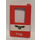 LEGO rouge Porte 1 x 4 x 5 Train Droite avec blanc Stripe avec &#039;VR 7745&#039; Autocollant (4182)