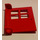 LEGO Red Door 1 x 4 x 5 with 4 Panes with 1 Point on Pivot