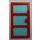 LEGO Red Door 1 x 4 x 6 with 3 Panes and Transparent Light Blue Glass (76041)