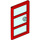LEGO rouge Porte 1 x 4 x 6 avec 3 Panes et Transparent Light Bleu Verre et poignée de goujon (60797)