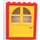 LEGO Rojo Door Frame 2 x 6 x 6 with Yellow Door