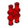 LEGO rouge Double Épingle avec Perpendiculaire Axlehole (32138 / 65098)