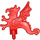 LEGO rot Drachen Ornament (6080)