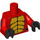 LEGO Red Dragon Suit Guy Minifig Torso (973 / 88585)