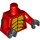 LEGO Red Dragon Suit Guy Minifig Torso (973 / 88585)