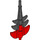 LEGO rouge Dragon Queue avec Marbled Noir (51874)