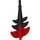 LEGO rouge Dragon Queue avec Marbled Noir (51874)