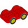 LEGO rouge Duplo Auto avec Noir roues et Jaune Hubcaps (11970 / 35026)