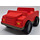 LEGO Red Duplo Car with Dark Gray Base (2218)