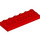 LEGO rouge Duplo assiette 2 x 6 (98233)