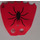 LEGO Red Fabric Scalloped Cape with Spider