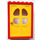 LEGO Red Fabuland Door Frame with Yellow Door