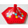 LEGO Red Fabuland Merry-Go-Round Roof with Multicolored Dots Sticker