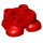 LEGO rouge Feet 2 x 2 (66858)