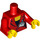 LEGO Red Female Minifig Torso with &quot;Press&quot;-Badge (973 / 76382)