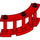 LEGO rouge Clôture Spindled 4 x 4 x 2 Trimestre Rond avec 3 goujons (21229)