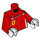 LEGO Red Ferrari Racing Driver with Red Suit and Black Helmet Minifig Torso (973 / 76382)