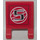 LEGO Red Flag 2 x 2 with &quot;5&quot; Sticker without Flared Edge (2335)