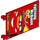 LEGO rouge Drapeau 6 x 4 avec 2 Connectors avec Lightning McQueen 95 Jaune flash behind (2525 / 34237)