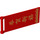 LEGO Rot Flagge 7 x 3 mit Stange Griff mit Chinese Characters (35252 / 67531)