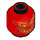 LEGO Red Flama Minifigure Head (Recessed Solid Stud) (3626 / 25536)