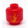 LEGO Red Flama Minifigure Head (Recessed Solid Stud) (3626 / 25536)
