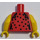 LEGO Red Flamenco Dancer Torso with Yellow Arms and Yellow Hands (973 / 88585)