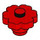 LEGO Red Flower 2 x 2 with Open Stud (4728 / 30657)