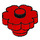 LEGO rouge Fleur 2 x 2 avec un tenon plein (98262)