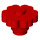 LEGO rouge Fleur 2 x 2 avec un tenon plein (98262)