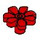 LEGO Red Flower with Squared Petals (without Reinforcement) (4367 / 32606)