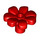 LEGO Red Flower with Squared Petals (without Reinforcement) (4367 / 32606)