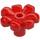 LEGO Red Flower with Squared Petals (without Reinforcement) (4367 / 32606)