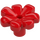 LEGO Red Flower with Squared Petals (without Reinforcement) (4367 / 32606)