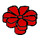LEGO rot Blume mit Squared Blütenblätter (ohne Verstärkung) (4367 / 32606)