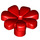 LEGO rouge Fleur avec Squared Pétales (sans renfort) (4367 / 32606)