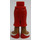 LEGO Red Friends Long Skirt with Medium Dark Flesh Legs and Red White Sandals (92817)