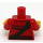 LEGO Rosso Fringe Maglietta con Spalla Borsa Busto (973 / 76382)