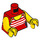 LEGO Red Fun at the Beach Grandma Minifig Torso (973 / 76382)