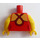 LEGO Rojo Fun at the Playa Volleyball Player Mujer Minifigura Torso (973 / 76382)