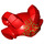 LEGO rot Gargoyle Kopf oben mit Horns und Ohren mit Lime Lines (27958)