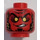 LEGO Červená General Magmar Minifigurka Hlava (Zapuštěný pevný cvoček) (3626 / 24171)