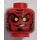 LEGO Red General Magmar Minifigure Head (Recessed Solid Stud) (3626 / 24171)