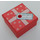 LEGO Red Gift Parcel with Film Hinge with Flowers with Ribbon and Tag Sticker (33031)