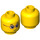 LEGO rot Glasses Minifigure Kopf (Einbau-Vollbolzen) (3626 / 26882)